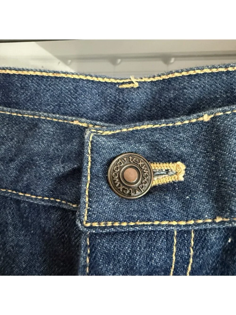 Vintage 70’s Texwood Bell Bottom Flare Jeans High Rise Retro Dark Wash Sz 30